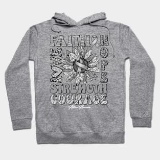 Asthma Awareness - Sunflower strong faith love Hoodie